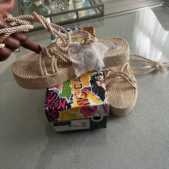 Beige Rope Sandals - Picture 4 of 4